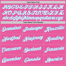 Load image into Gallery viewer, Custom Pink White-Light Blue Performance T-Shirt