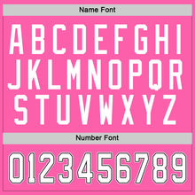 Load image into Gallery viewer, Custom Pink White-Black Hockey Jersey
