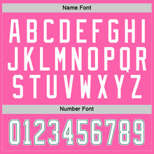 Load image into Gallery viewer, Custom Pink White-Kelly Green Hockey Jersey