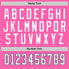 Load image into Gallery viewer, Custom Pink White-Light Blue Hockey Jersey