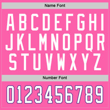 Load image into Gallery viewer, Custom Pink White-Purple Hockey Jersey