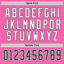 Load image into Gallery viewer, Custom Pink Green-White Hockey Jersey
