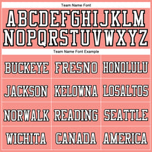 Load image into Gallery viewer, Custom Pink White-Black Stitched Cuffed Knit Hat