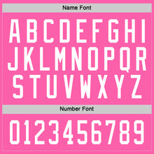 Load image into Gallery viewer, Custom Pink White Hockey Jersey