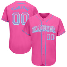 Load image into Gallery viewer, Custom Pink Light Blue-White Authentic Drift Fashion Baseball Jersey