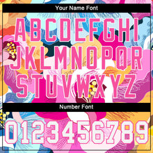 Load image into Gallery viewer, Custom Pink White-Pink 3D Pattern Design Flowers Authentic Baseball Jersey