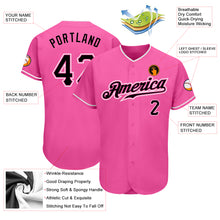 Load image into Gallery viewer, Custom Pink Black-White Authentic Baseball Jersey