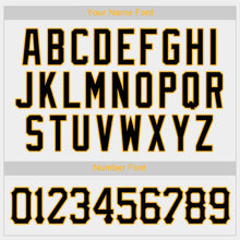 Load image into Gallery viewer, Custom White Black-Gold Baseball Jersey