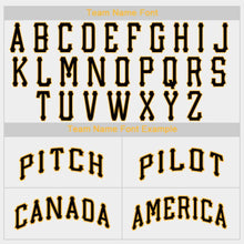 Load image into Gallery viewer, Custom White Black-Gold Baseball Jersey