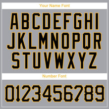 Load image into Gallery viewer, Custom Gray Black-Gold Baseball Jersey