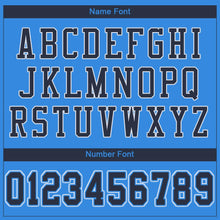 Load image into Gallery viewer, Custom Powder Blue Navy-White Mesh Authentic Football Jersey - Fcustom