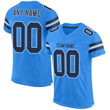 Load image into Gallery viewer, Custom Powder Blue Navy-White Mesh Authentic Football Jersey - Fcustom