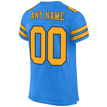 Load image into Gallery viewer, Custom Powder Blue Gold-Navy Mesh Authentic Football Jersey - Fcustom