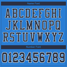 Load image into Gallery viewer, Custom Powder Blue Navy-White Mesh Authentic Football Jersey - Fcustom