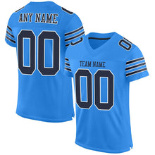 Load image into Gallery viewer, Custom Powder Blue Navy-White Mesh Authentic Football Jersey - Fcustom