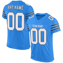 Load image into Gallery viewer, Custom Powder Blue White-Navy Mesh Authentic Football Jersey - Fcustom
