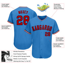Load image into Gallery viewer, Custom Powder Blue Red-Navy Authentic Baseball Jersey