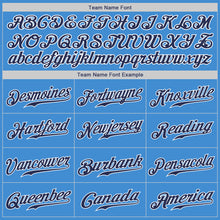 Load image into Gallery viewer, Custom Powder Blue Gray-Navy Authentic Throwback Rib-Knit Baseball Jersey Shirt