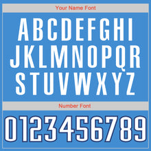 Load image into Gallery viewer, Custom Powder Blue White-Navy Authentic Throwback Rib-Knit Baseball Jersey Shirt