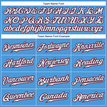 Load image into Gallery viewer, Custom Powder Blue White-Red Authentic Baseball Jersey