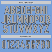 Load image into Gallery viewer, Custom Powder Blue Gray-Steel Gray Authentic Baseball Jersey