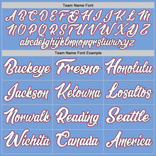 Load image into Gallery viewer, Custom Powder Blue Pink-Black Performance T-Shirt