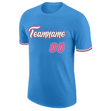 Load image into Gallery viewer, Custom Powder Blue Pink-Black Performance T-Shirt