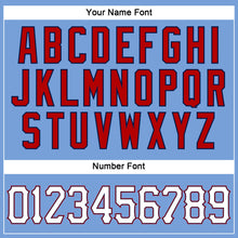 Load image into Gallery viewer, Custom Powder Blue White-Red Performance T-Shirt