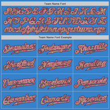 Load image into Gallery viewer, Custom Powder Blue Camo-Pink Authentic Baseball Jersey