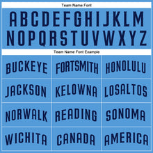 Load image into Gallery viewer, Custom Powder Blue Navy Authentic Baseball Jersey