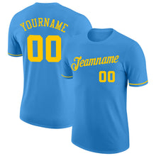 Load image into Gallery viewer, Custom Powder Blue Gold Performance T-Shirt