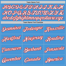 Load image into Gallery viewer, Custom Powder Blue White-Red Performance T-Shirt