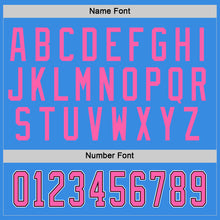 Load image into Gallery viewer, Custom Powder Blue Pink-Black Hockey Jersey