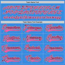 Load image into Gallery viewer, Custom Powder Blue Pink-Black Hockey Jersey