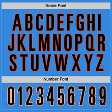 Load image into Gallery viewer, Custom Powder Blue Black-Orange Hockey Jersey