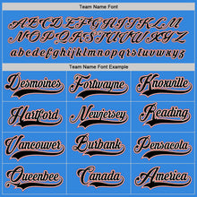 Load image into Gallery viewer, Custom Powder Blue Black-Orange Hockey Jersey