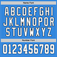 Load image into Gallery viewer, Custom Powder Blue White-Black Hockey Jersey