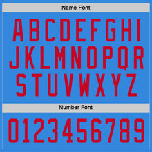 Load image into Gallery viewer, Custom Powder Blue Red Hockey Jersey