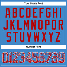 Load image into Gallery viewer, Custom Powder Blue Red-White Authentic Drift Fashion Baseball Jersey