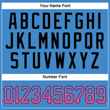 Load image into Gallery viewer, Custom Powder Blue Pink-Black Authentic Drift Fashion Baseball Jersey