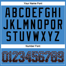 Load image into Gallery viewer, Custom Powder Blue Black-Orange Authentic Drift Fashion Baseball Jersey