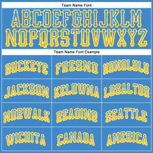 Load image into Gallery viewer, Custom Powder Blue Gold-White Authentic Drift Fashion Baseball Jersey