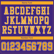Load image into Gallery viewer, Custom Purple Gold-White Mesh Authentic Football Jersey - Fcustom