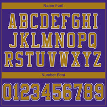 Load image into Gallery viewer, Custom Purple Old Gold-White Mesh Authentic Football Jersey - Fcustom