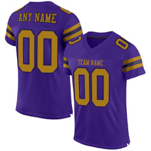 Load image into Gallery viewer, Custom Purple Old Gold-Black Mesh Authentic Football Jersey - Fcustom