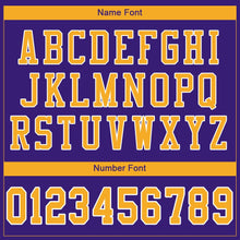 Load image into Gallery viewer, Custom Purple Gold-White Mesh Authentic Football Jersey - Fcustom
