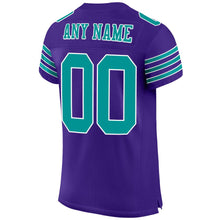 Load image into Gallery viewer, Custom Purple Aqua-White Mesh Authentic Football Jersey - Fcustom