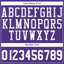Load image into Gallery viewer, Custom Purple White Round Neck Basketball Jersey - Fcustom