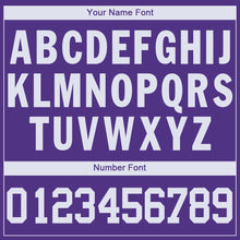 Load image into Gallery viewer, Custom Purple White V-Neck Basketball Jersey - Fcustom