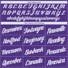 Load image into Gallery viewer, Custom Purple White V-Neck Basketball Jersey - Fcustom